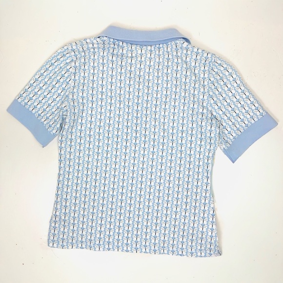 Maeve Anthropologie Women S Short Sleeve Polo Butterflies Pique Cotton Stretch - Picture 5 of 11